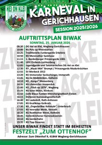 Biwak Auftrittsplan 2026